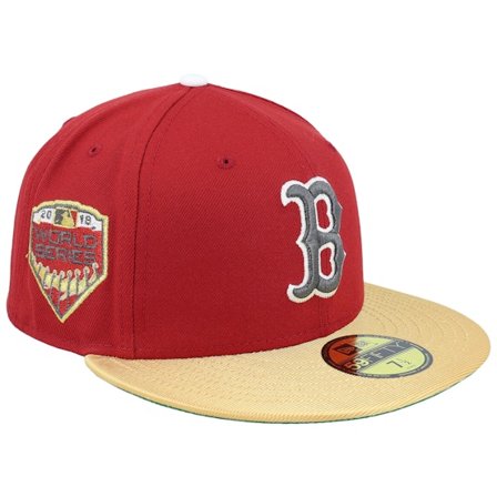 New Era - MLB Rouge fitted Casquette - Boston Red Sox Two Tone Paradise 59FIFTY 2018 H Red/Gold Fitted @ Hatstore