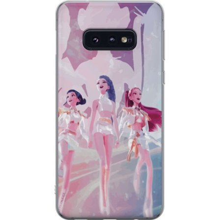 Yhteensopiva Puhelinkuori Samsung Galaxy S10e K-Pop Demon Hunters hopeinen kolmikko idol anime kpop futuristinen lavastussuunnittelu