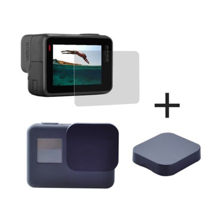 GoPro Hero5 2Kpl Näytönsuojia + 2Kpl Linssinsuojuksia