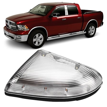 Valkoinen oikea peilin vilkkuvalo 68064949AA Vaihto Dodge RAM 1500 2500 2009‐2014