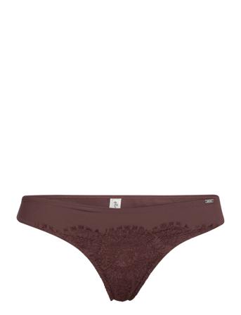 Brief Nora Thong Low Stringtruse Undertøy Brun Lindex