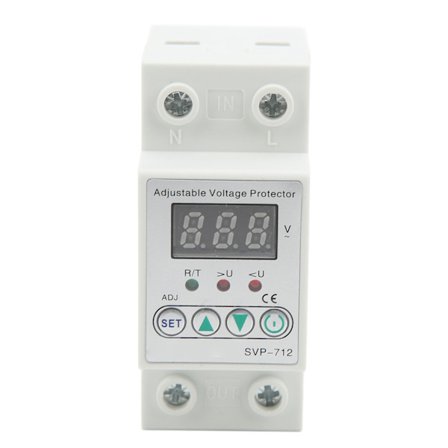 Over- og underspenningsvern Justerbar spenningsbeskyttelsesenhet 220V 40A Auto Forsinkelsesreset