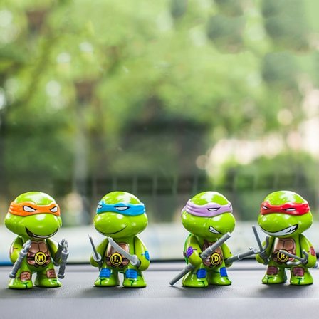 3 Turtle Actionfigurer, 4-pack Turtle Leksaker Födelsedagspresenter till barn Vänner