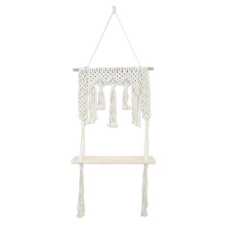 Käsin kudotut makramee-seinävaatteet teline Boheemi sisustus hyllyt seinälle