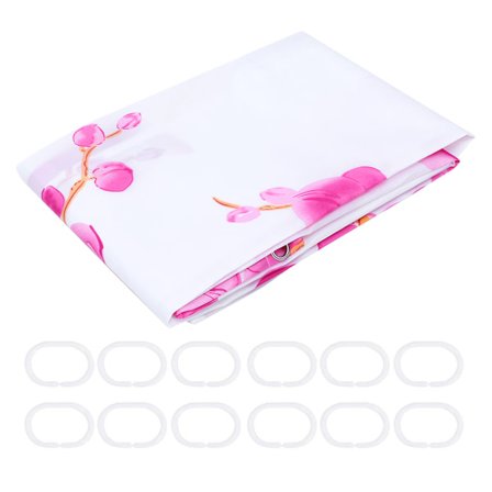 Hushållens vintersöta mönster polyester vattentät duschdraperi Badkar Gardin dekoration80x180cm