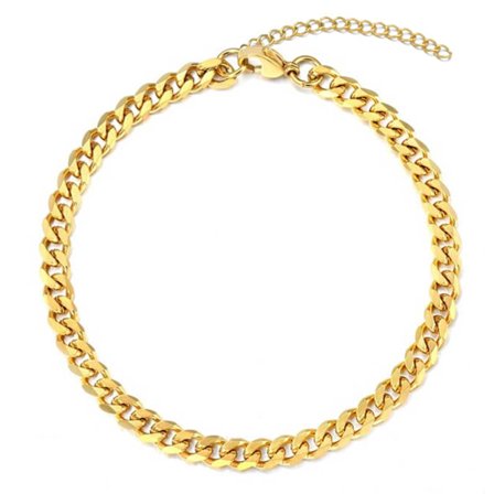 Justerbar Pansanlänk Kedjearmband Guld Kedja 5mm