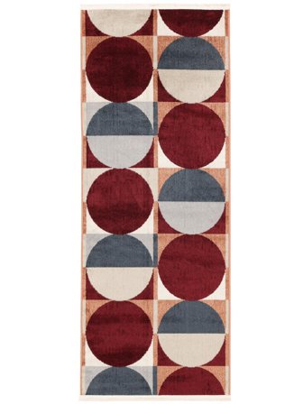 Jeff Lavable 80X200 Pequeño Rojo Pasillo Alfombra