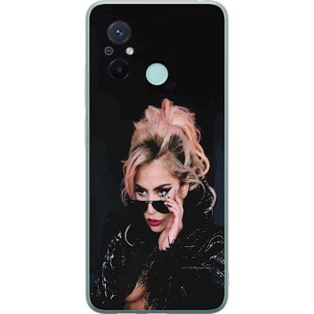 Kompatibelt Mobildeksel til Xiaomi Redmi 12C Lady Gaga portrett med solbriller og dramatisk sminke i mørk glamorøs stil