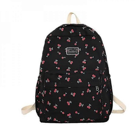 New Girl Cherry Floral Reisebok Ryggsekk Kvinner Trendy Print Skolesekk Jente Laptop College Ryggsekk Mote Dame Kawaii Veske PSK