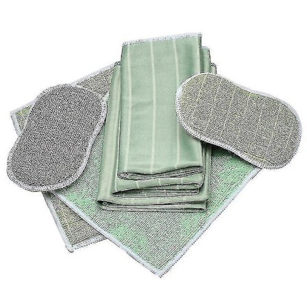 Set med 6 bambu mikrofiberdukar för fönster, speglar och kakel
