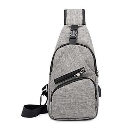 Sling Crossbody Bag Skulder Rygsæk GRÅ