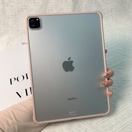 Stilrent Skal för iPad 2025 Air 13 Rosa Kant Frostat