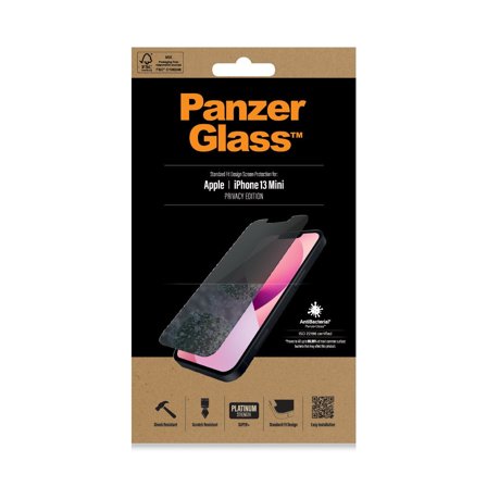 Panzer Privacy iPhone 13 Mini | Standard Fit Screen Protector PanzerGlass - High quality tempered glass screen protector