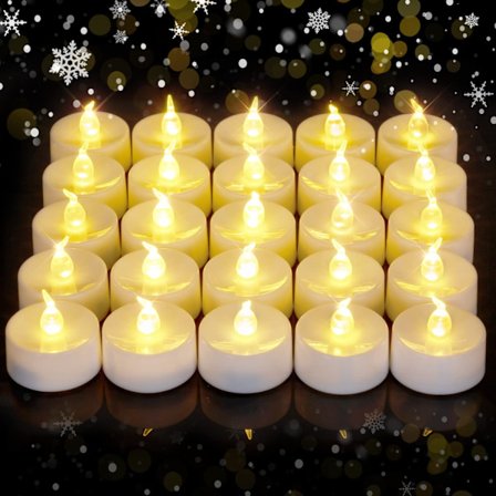 30 stk Flimrende Flammeløse Telys Batteridrevet, 200+ Timer