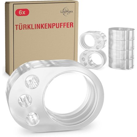 dörrhandtagsskydd - set med 6 transparenta dörrhandtagsskydd och väggskydd för fönsterhandtag för att skydda mot märken