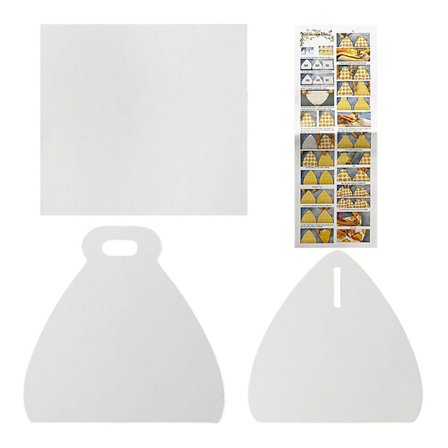 Sømsett med quiltemaler, symal for gaveeske, linjal i PET, sytilbehør, sysett for lapping, linjal for bento