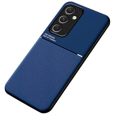 För Samsung Galaxy A55 5G Fodral Läder Baksida Telefonskal Stöd Magnetisk Bilhållare (FMY)