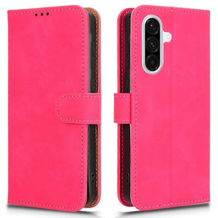 Läderfodral för Samsung Galaxy A56 5G, Skin-Feel Anti-Drop Plånboksfodral - Grön (FMY)