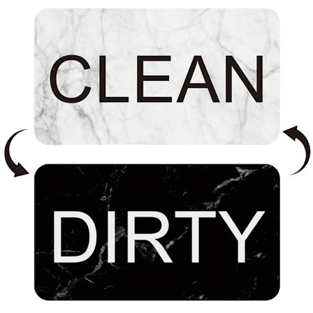 Magnet för diskmaskin - CLEAN/DIRTY - Dubbelsidig skylt