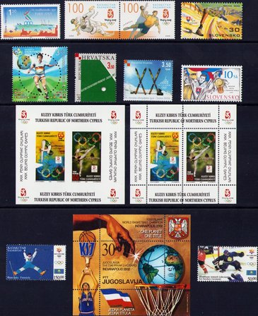 Sport og olympiske lege - 11 forskellige frimærker - Postfrisk