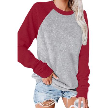 Kvinnor Långärmad T-shirt Color Block Tee