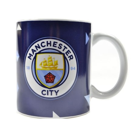Manchester City FC Particle Mug One Size Blå/Vit