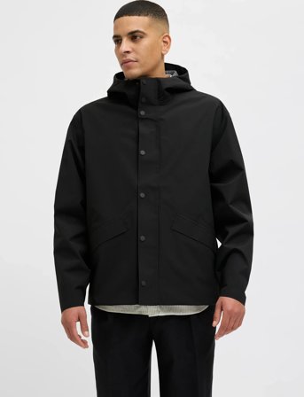 Jack & Jones Jprblareagan Clean Tech Rain Jacket - Black - XL