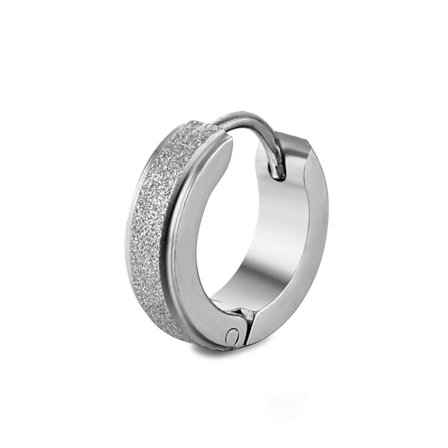 Piercing Örhänge Tjock Ring Glitter Bling Silver