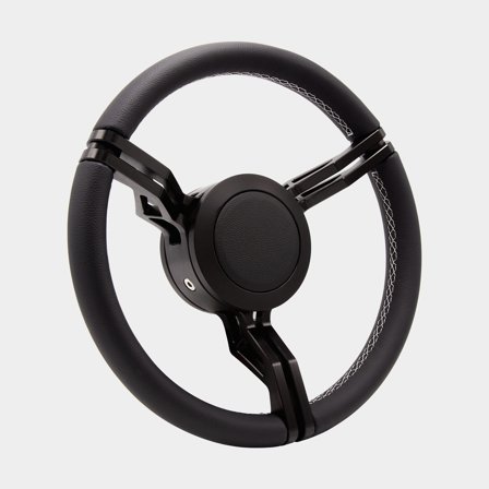 Ratt Fanete svart läder vitsöm