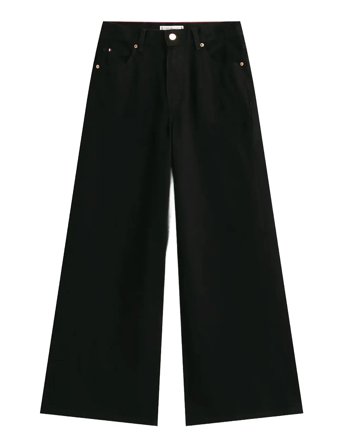 Tommy Hilfiger | Dnm Black 70S Wide Leg Hw | 30 x 32