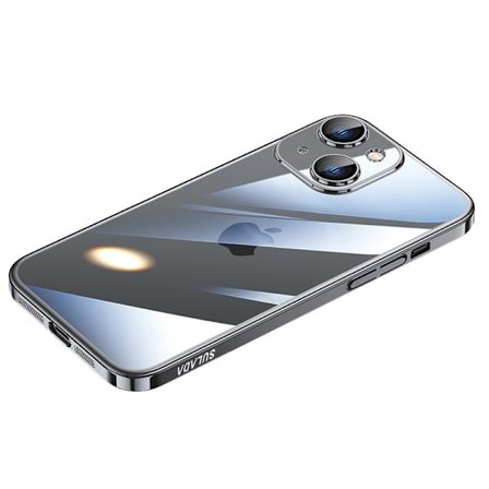 SULADA JINGJIA Mobilskal till iPhone 15 Hård PC Klart Svart