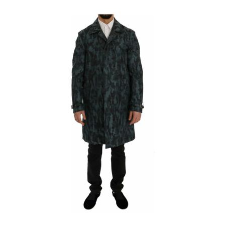 Dolce & Gabbana Trench Coats Blå, Herre Trenchcoats, Størrelse: M