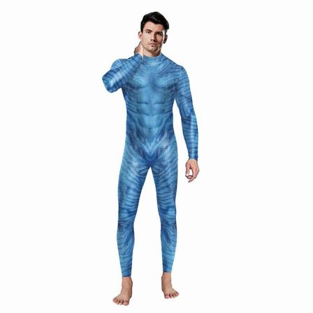 Jake Sully Na'vi Pandora Film Avatar Alien ET Jumpsuit Catsuit Sexet Kvinder Mænd Voksen Cosplay Kostumer Zentai Halloween Bodysuit -a L Men