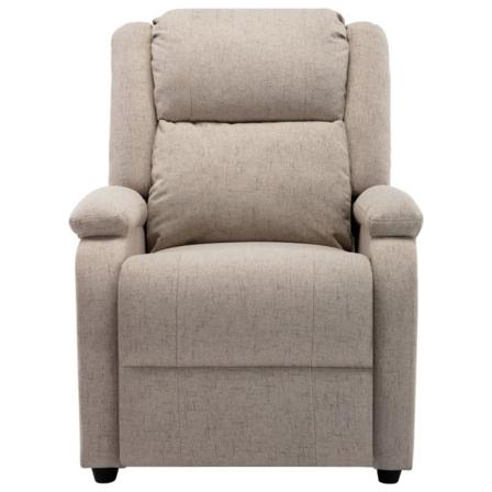 Vidaxl Elektrisk Reclinerfåtölj Gräddvit Tyg Creme