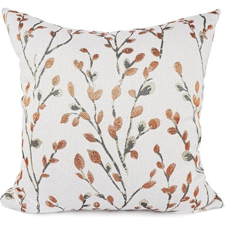 Klassisk broderad Jacquard teal bladmönster fyrkantig dekorativ kuddfodral kuddfodral 18 x 18 tum