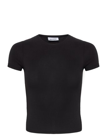 Weekday Slim Fitted T-Shirt - Black - XS
