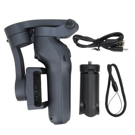 Handhållen mobiltelefonstabilisator hopfällbar rotationsantiskaknings-selfiesticka med stativ