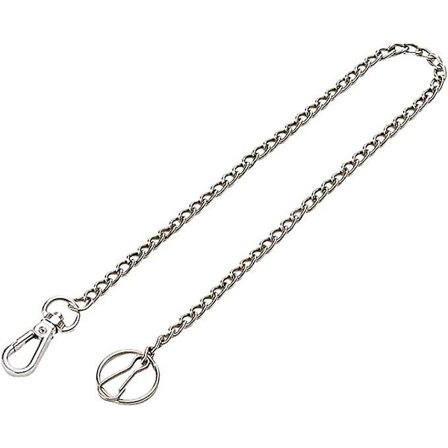 Nyckelring byxor rostfritt stål plånbokskedja punk nyckelring axelrem kedja (silver)