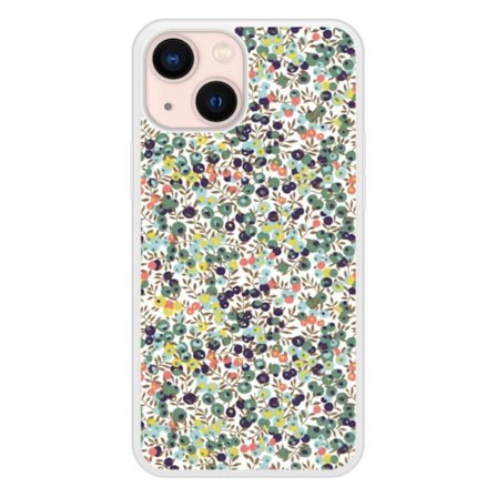 Siliconförstärkt skal med tryck kompatibelt med Apple iPhone 13 Mini Liberty Wiltshire Grön