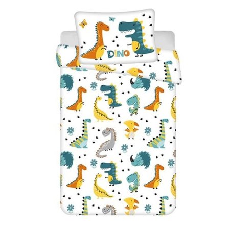 Barns påslakan Dinosaur Roaring Colors 100×135 cm, 40×60 cm