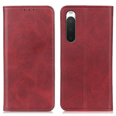 Äkta läder Sony Xperia 10 V fodral - Röd