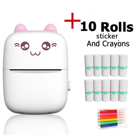 Bærbar fotoprinter, trådløs BT Mini Instant Photo Printer,