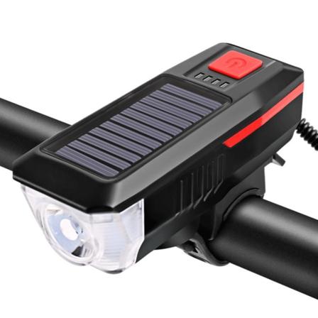 Solar sykkellys, billykt, oppladbar, natt terrengsykkel, lommelykt, sykkeltilbehør, sykkelutstyr, rød,