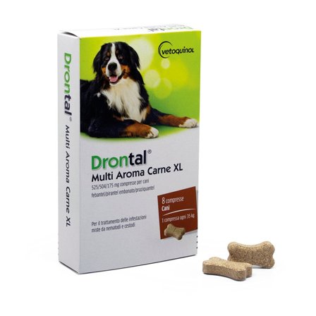 Drontal Multi Aroma Carne XL 8 Compresse Cani