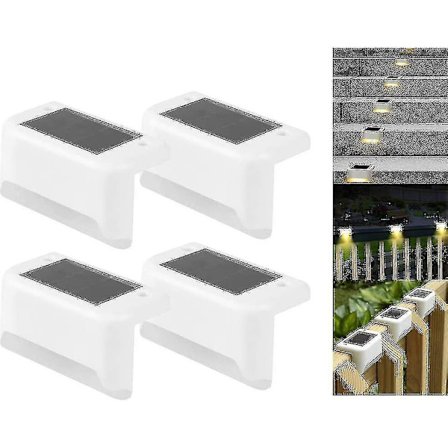 Xinxu Solcellelys for Dekk LED Solcelle Trappelykter Vanntette Gjerdelys