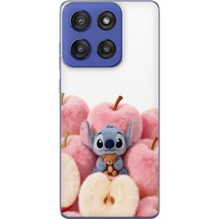 Yhteensopiva Puhelinkuori Motorola Edge 60 Stylus Värikäs kollaasi futuristisilla tyttöryhmän hahmoilla, sydämillä ja glitterillä nykyaikaisess