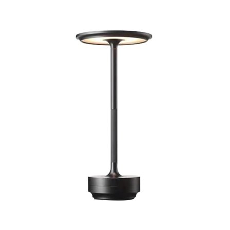 Sladdlös skrivbordslampa, dimbar, metall, USB-laddningsbar - 1 st Svart - WELLNGS