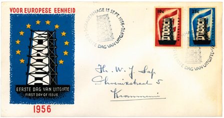 Holland 1956 - NVPH E27 - FDC - Med adresse