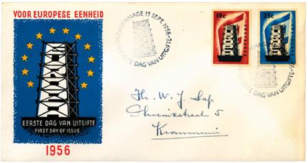Holland 1956 - NVPH E27 - FDC - Med adresse