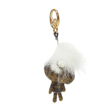 Fendi Vintage, Pre-owned Canvas key-holders Bruin, Dames, Maat:ONE Size